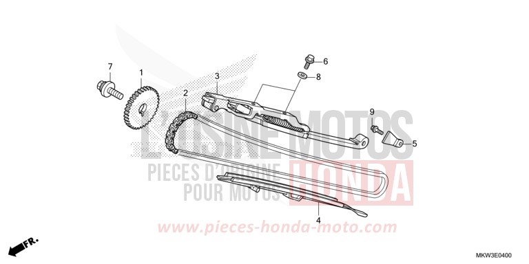 CHAINE A CAMES/TENDEUR von NC750X DCT GLINT WAVE BLUE METALLIC (B197) von 2021